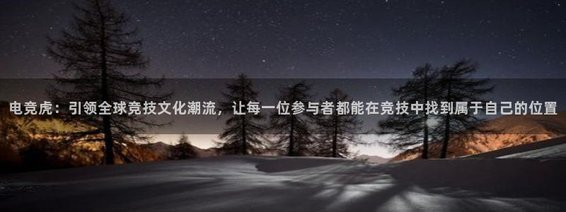 火博电竞网站：电竞虎：引领全球竞技文化潮流，让每一位参与者都能在竞技中找到属于自己的位置
